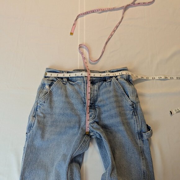 Abercrombie & Fitch Size 26/2 Light Wash Distressed Carpenter's Jeans - Picture 8 of 14